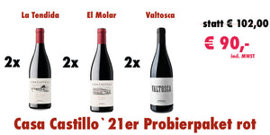 CASA CASTILLO Probierpaket 2021er, La Tendida 21, El Molar 21, Valtosca 21
